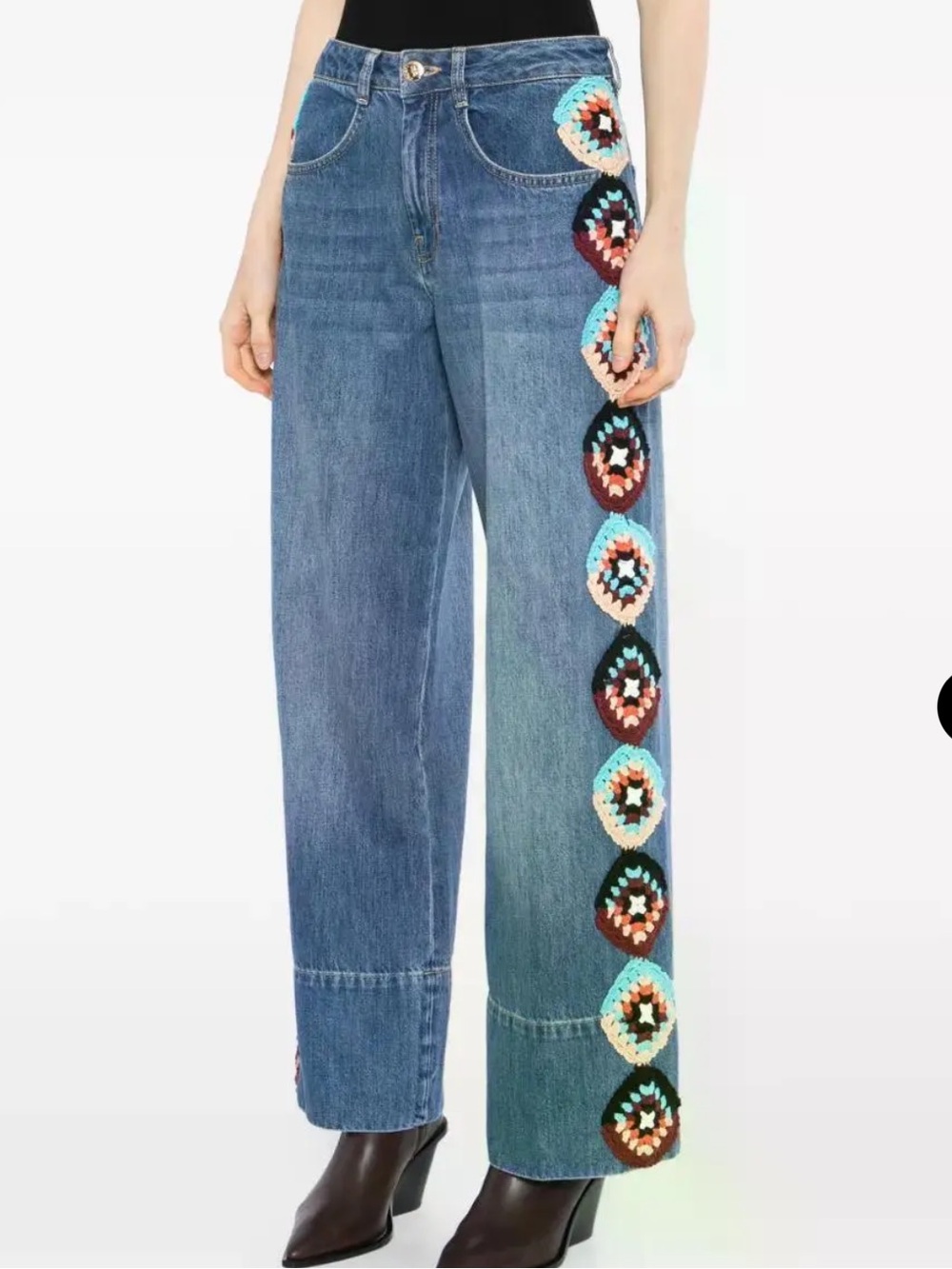 FARM RIO
Crochet-Embellished Straight Leg Jeans